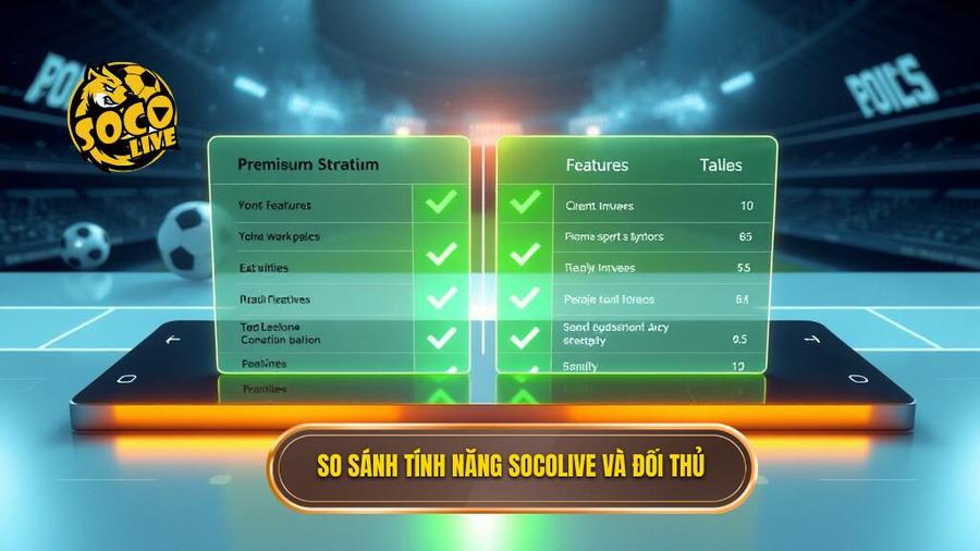 Bảng so sánh tính năng của Socolive so với các nền tảng khác