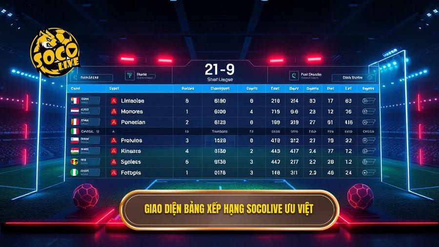 Các tính năng ưu việt trên giao diện Socolive bảng xếp hạng bóng đá